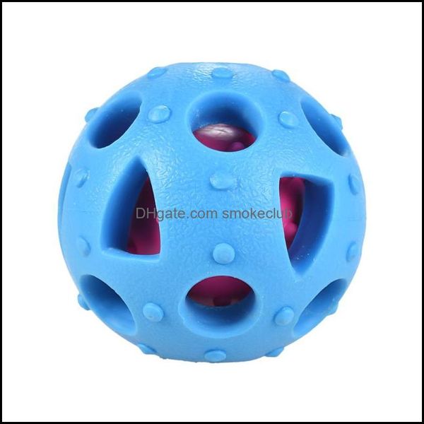 Forniture per gatti Casa Gardencat Toys 1Pc Giocattolo in gomma termoplastica Treat Ball Bouncy For Dog Interactive Educational Pet Masticare Pulizia dei denti Ba