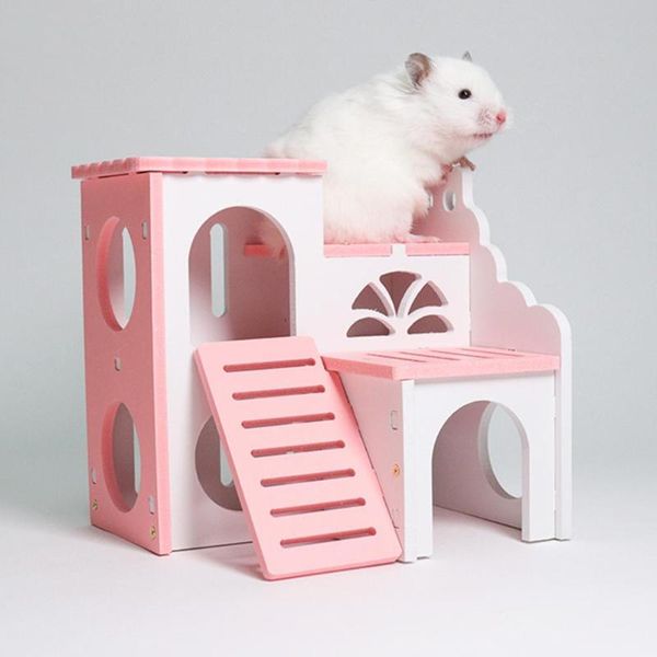 

small animal supplies syrian hamster nest house squirrel chinchilla villa bed cage ecological board swing toy