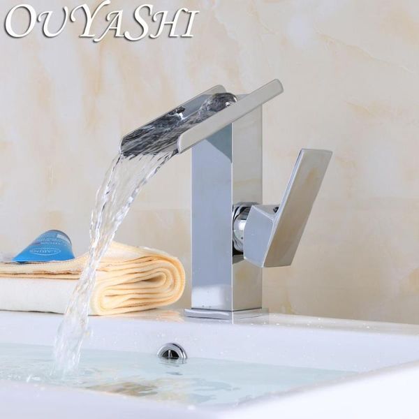 

bathroom sink faucets ouyashi basin faucet deck mounted cold and undercounter single handle hole waterfall water tap