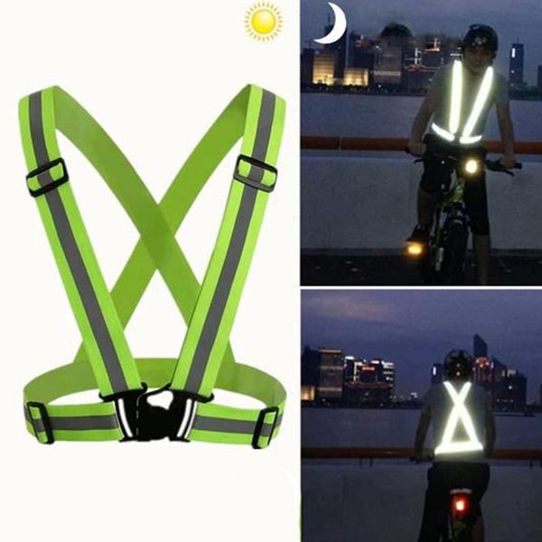 

bike lights 1 pcs outdoor cycling safety vest ribbon bicycle light reflecing elastic harness for night riding running jogging