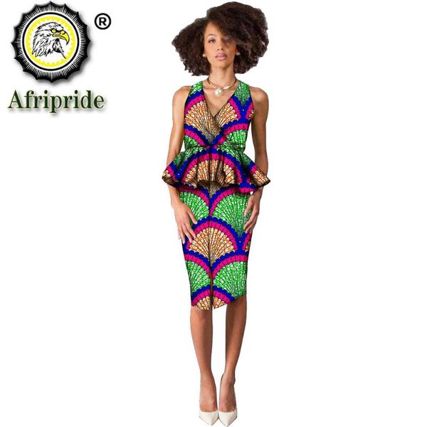 

ethnic clothing african dresses for women sleeveless v neck dashiki outfits printed clothes wax attire summer wear s1825052, Red