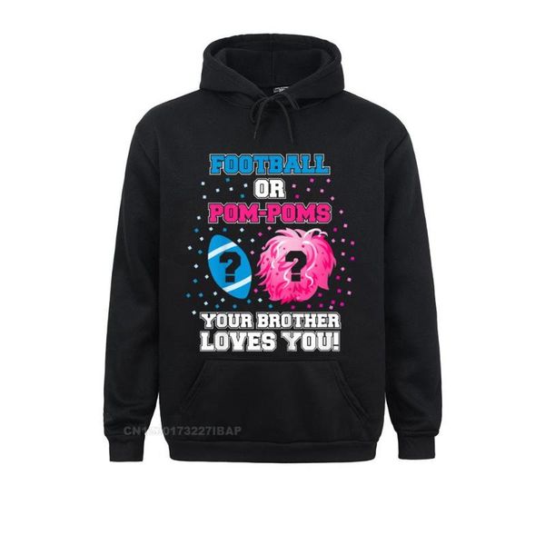 

men's hoodies & sweatshirts gender reveal shirt pom your brother loves you summer long sleeve hoods discount cartoon, Black