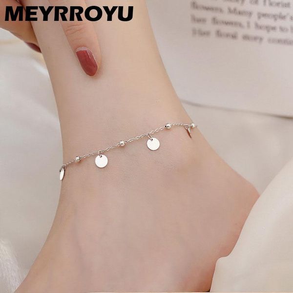 

anklets meyrroyu sterling silver beads anklet sweet tassel pendant fashion design jewelry for women girls korea style 2021 ly, Red;blue