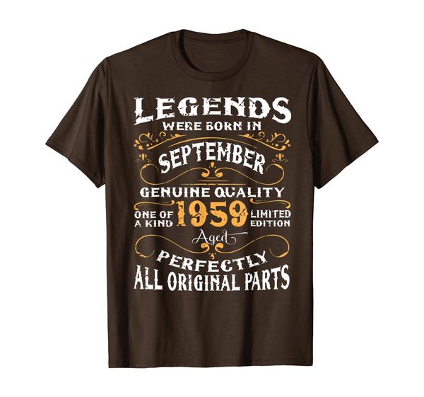 

september 1959 60th birthday gift 60 year old men women, White;black