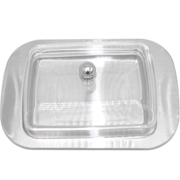 

storage bottles & jars stainless steel butter dish box container cheese holder with lid nds
