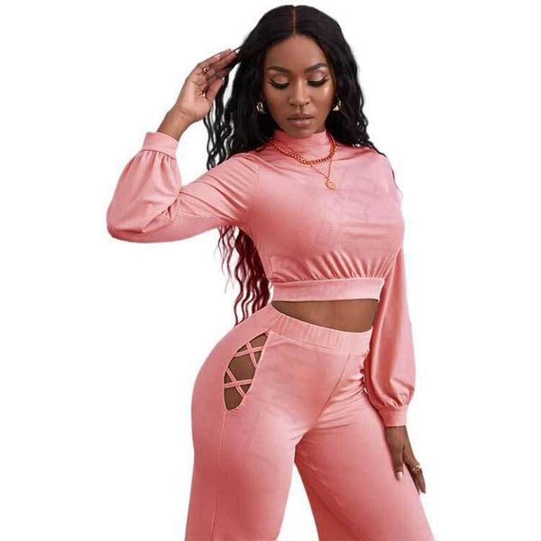 

women's two piece pants 201 autumn product solid color casual wide-leg two-piece long-sleeved shirt suitable for fitness sportswear, White