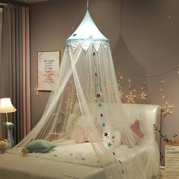 Москитная сетная сетка детская кровать кровать принцесса круглый купольный навес детская кроватка висит палатка для детей детский декор Cosquiera