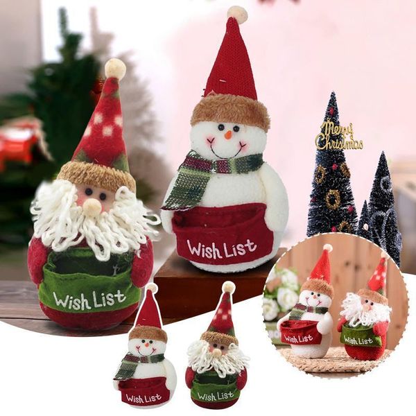 

christmas decorations snowman santa claus home navidad xmascartoon doll candy bag decoration cartoon gift boxes #4