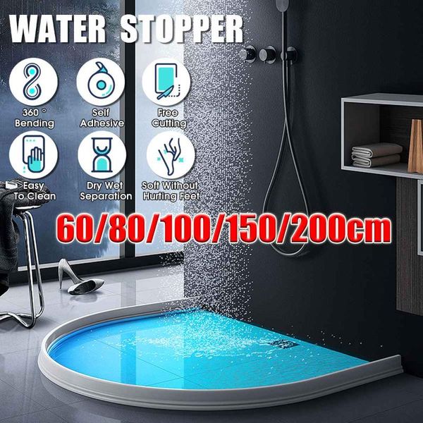 Altre forniture per WC da bagno Altezza 40 mm Tappo per acqua da bagno in silicone Diga per doccia Antiscivolo Separazione asciutta e bagnata Barriera contro le inondazioni Porta Fondo Se