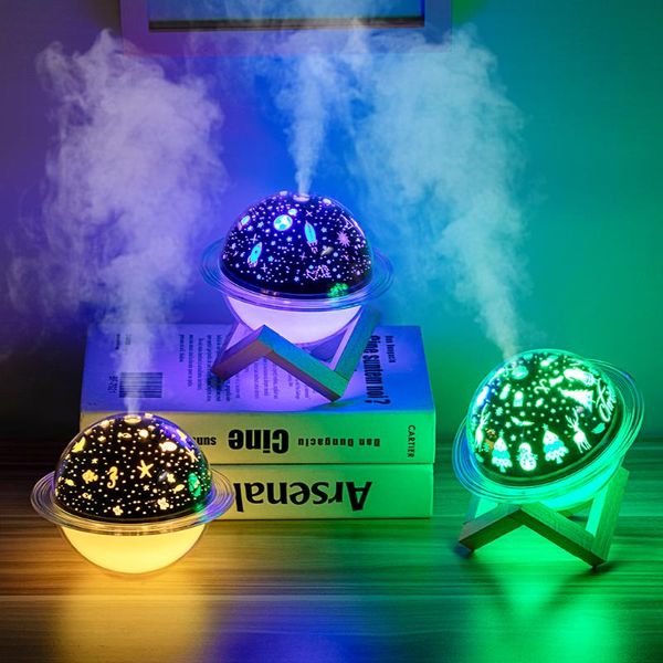 

humidifiers starry sky projection lamp air humidifier aromatherapy diffuser for kid room holiday gift usb ultrasonic aroma humidificador