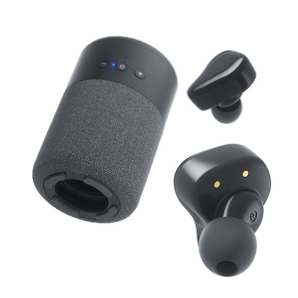 Speakers portáteis ao ar livre Bluetooth Headset 2 In1 TWS Sport Fones de ouvido sem fio no fone de ouvido com player de música inteligente