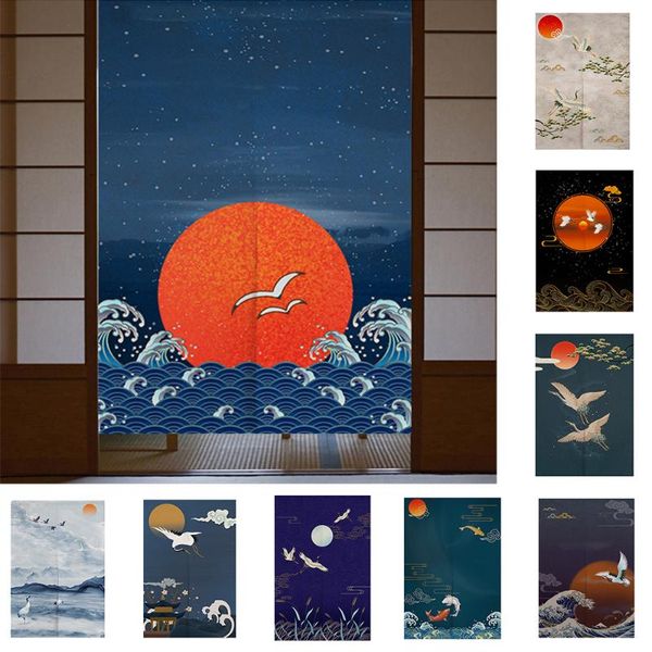 

curtain & drapes japanese doorway noren fengshui sushi shop decorative ukiyo-e painting hanging half short kitchen