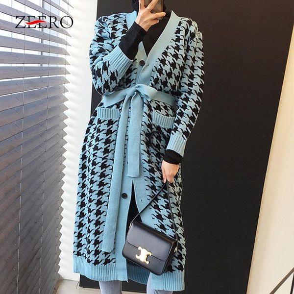 

women's trench coats autumn winter women casual knit long coat ladies all-match loose v-neck singe-breasted sleeve cardigan sweater out, Tan;black