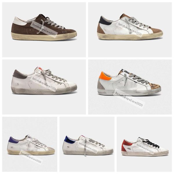 

2021 italy brand dress golden sneakers star sequin classic white do-old dirty shoes goose designer man women casual size 36-45