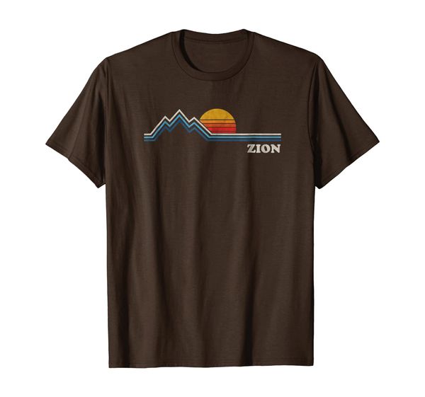 

zion national park tee vintage mountain sunset gift, White;black