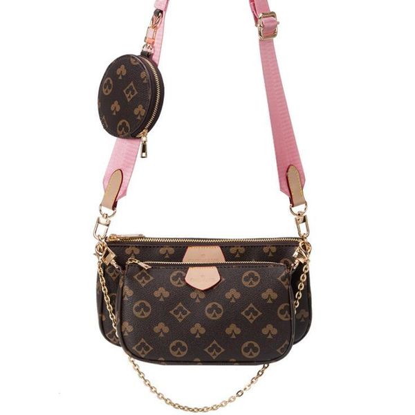 

luxury women favorite 3 piece set genuine leather multi pochette handbags wallet cross body bag shoulder bags lvlouisvitton