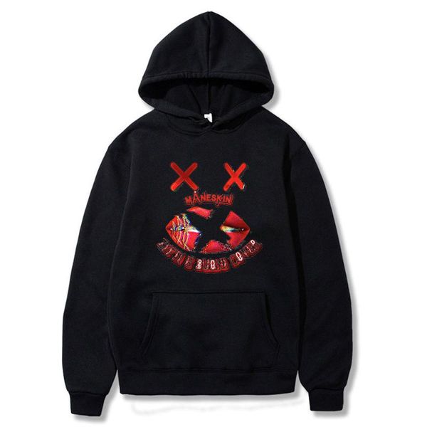 

men's hoodies & sweatshirts 2021 comfortable classic maneskin long-sleeves clothes men/women clothing fashion funny d women-clothing, Black