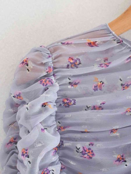 

long sleeve women blouses fall women's clothing fashion ruffle print shirt, White