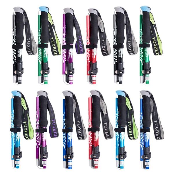 

trekking poles quick adjust flip-lock foldable walking sticks for