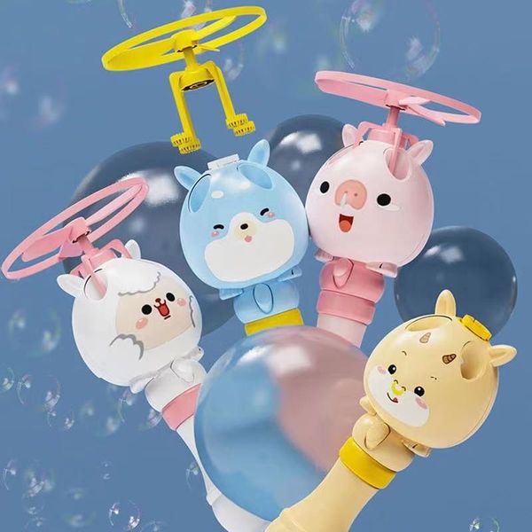

bamboo dragonfly stick children's toy flying bubble machine girl's heart