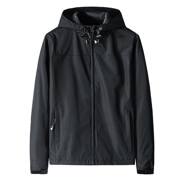 

men's jackets jacket autumn sports hooded coat windproof waterproof large size thin male's outdoor 2021, Black;brown