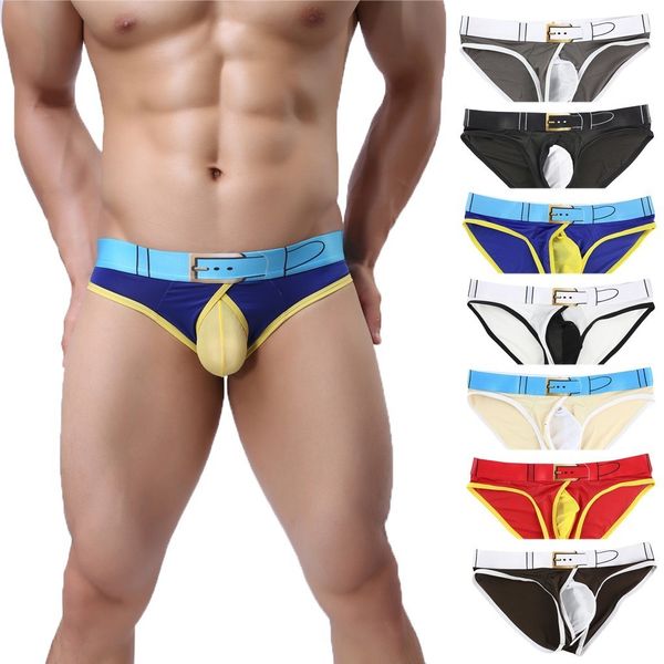 

gay men male panties men's mesh low waist underwear soft breathable knickers short briefs, Black;white
