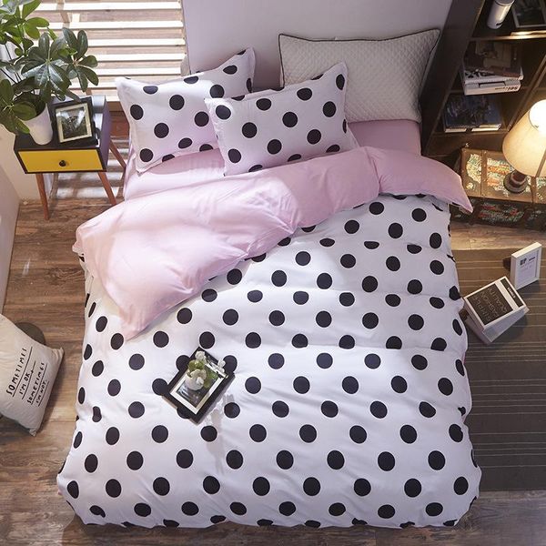 

bedding sets home textile printed solid set for plaid duvet cover pillowcase bed sheet simple single double bedlinen