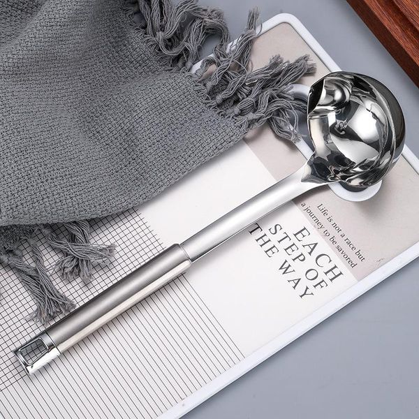 

spoons stainless steelsoup oil separator long handle porridge filter spoon home cooking tools kitchen accessories