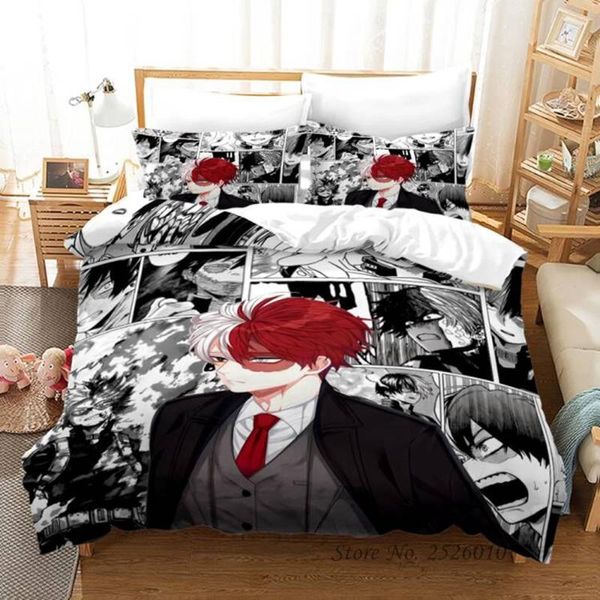 

bedding sets anime my hero academia 3d set duvet covers pillowcases comforter bedclothes bed linen 01