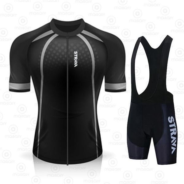 

racing sets summer 2021cycling triathlon bicycle clothing breathable anti-uv mountain cycling clothes suit jersey suits strava, Black;blue
