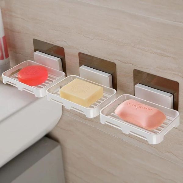 

storage bottles & jars toilet punching seamless wall-mounted strong paste bathroom soap holder drain box