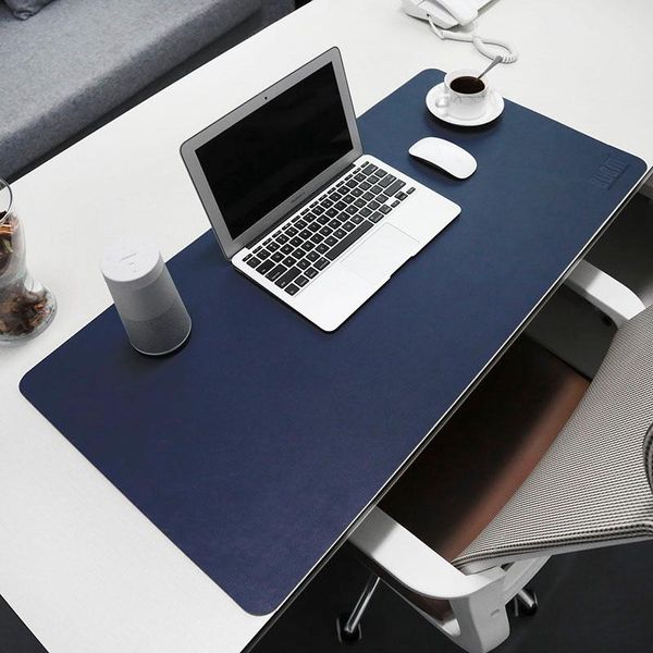 

mouse pads & wrist rests pu leather keyboard desk mat gamer waterproof suede 26 x 21 cm 80x40 antifouling pad