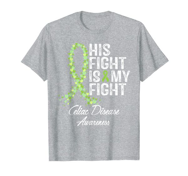 

celiac disease awareness tshirt his fight is my fight gift t-shirt, White;black