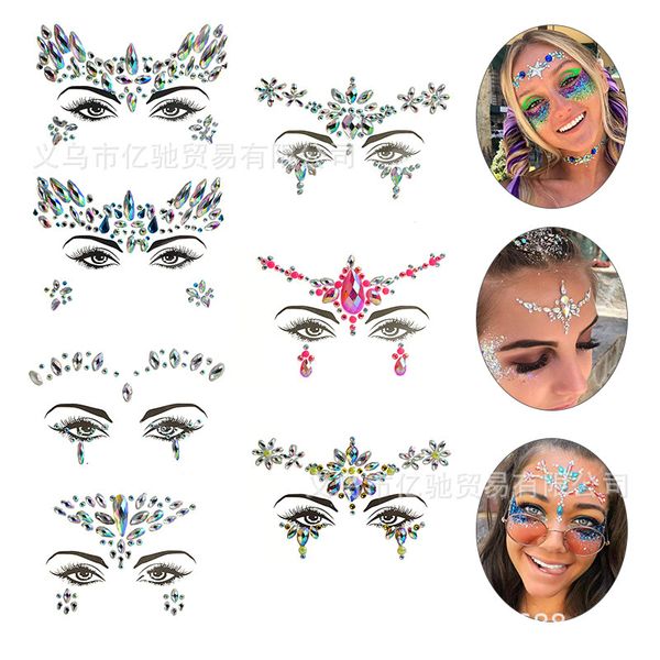 

tattoo paste eye diamond set face diy acrylic forehead eyebrow resin crystal