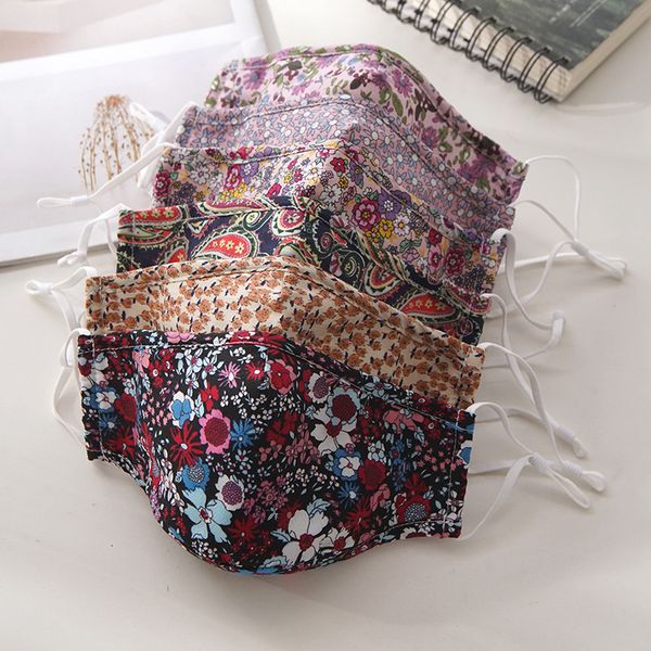 

printed cash cotton small flower winter dust cold proof warm mask