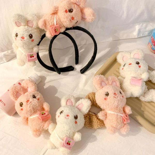 

hair clips & barrettes cute plush cartoon animal accessories for girls face ladies, Golden;silver
