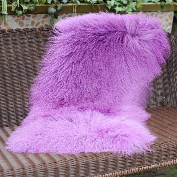 

blankets cx-d-24m soft mongolian lamb fur chair cover warm hairy carpet seat plain fluffy area rugs blanket