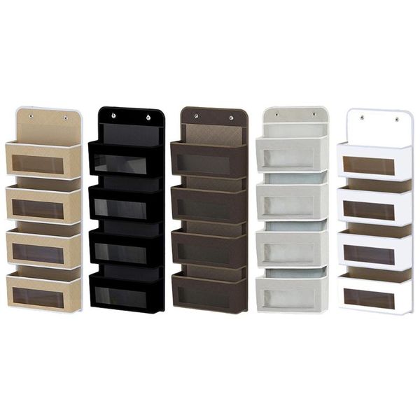 

wall-mounted storage dag with 4 large pockets, suitable for home and office y5jc boxes & bins