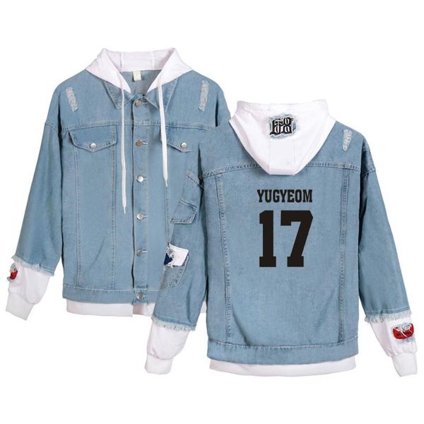 

luxury hip hop simple style jeans hoodie young people autumn winter got7 denim jacket women men creative hoody stitching men's jackets, Black;brown