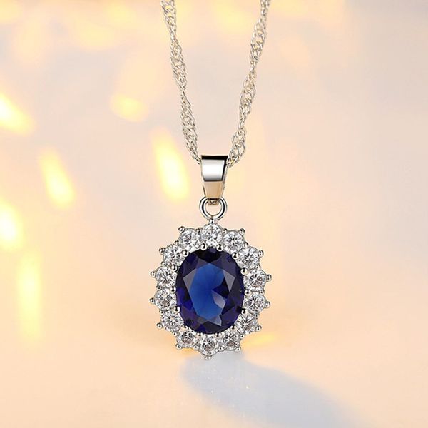 

kate middleton wedding tanzanian sapphire necklace amazon sunflower zircon pendant necklaces, Silver