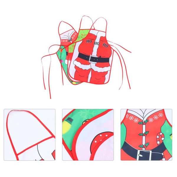 

aprons 3pcs xmas printed cooking decorative waterproof home supplies