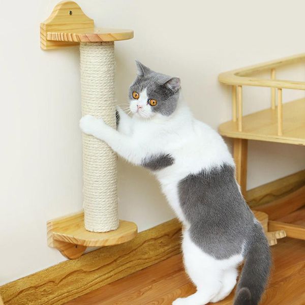 

cat toys sisal climbing frame claw grinding suspension toy twising type natural sword rope vertical scratch column
