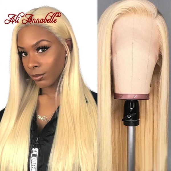 

blonde13x4 lace front wig braziian straight frontal pre plucked with baby hair human wigs blonde, Black;brown