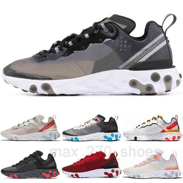 

2021 react element 87 women running shoes camo anthracite sail solar red hyper pink schematic vision 55 men trainers sports sneakers eur
