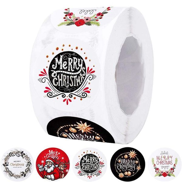 

gift wrap adhesive sealing craft packaging paper seal labels stickers merry christmas candy bags sticker