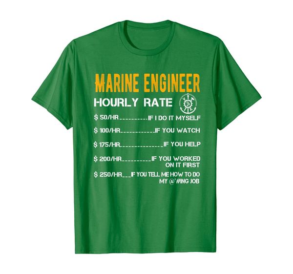 

marine engineer hourly rate shirt, White;black