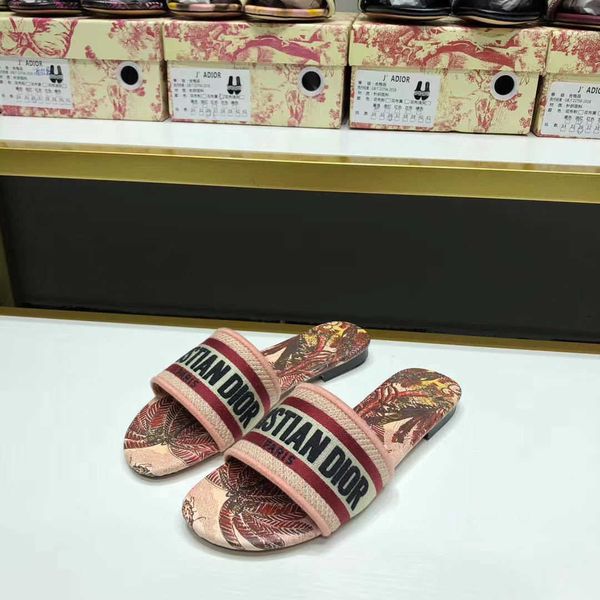 

women new embroidered letter slippers for summer vacation zlh, Black