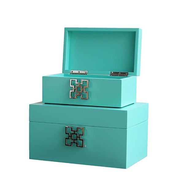 

jewelry pouches, bags metal storage box organizer for girl wood luxury case earrings display ornament decoration, Pink;blue