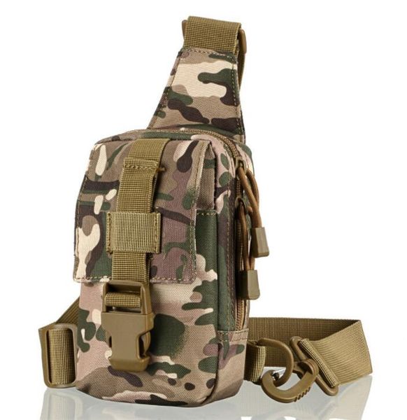 Borsa a tracolla a tracolla per sport all'aria aperta Portatile da viaggio all'aperto Escursionismo Campeggio Mini Pettorale mimetico militare tattico Molle Mini Zaino Borse sportive universali