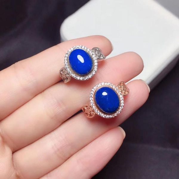 

cluster rings the wedding gift lapis ring 925 sterling silver fine jewelry natural and real fashion, Golden;silver